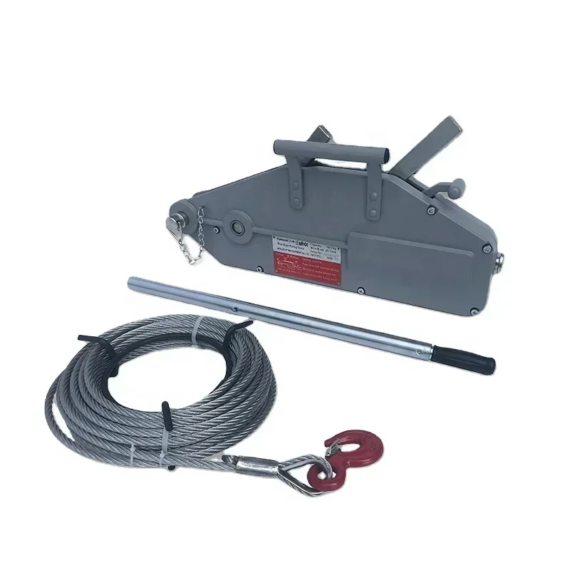 

Cable Tirfor 0.8 1.6 3.2 5.4 Aluminium Alloy Shell Steel Rope Pulling Hoist T