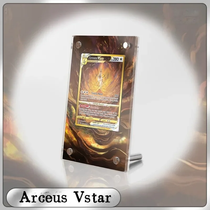 Pokemon PTCG Arceus Vstar DIY Acrylic Extended Painting Stuck Brick Anime Classics Game Collection Card Display Stand Toy Gift