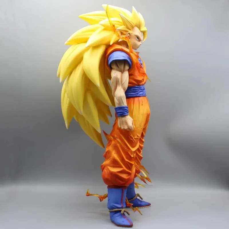 47cm Dragon Ball Son Goku Super Saiyan Action Figure Double Head Change Heads Super Big GK Ornaments Statue PVC Model Gift Toys