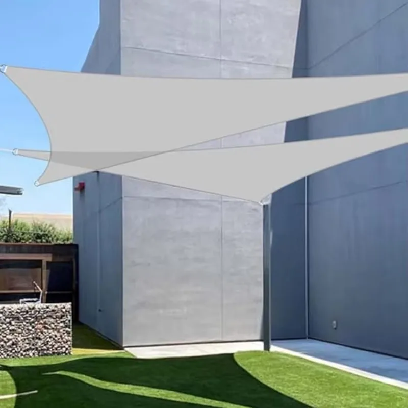 3x3x3m Gray Colors Sun Shading Triangle Sun Shades Polyester Yard Sun Shade Sails Waterproof