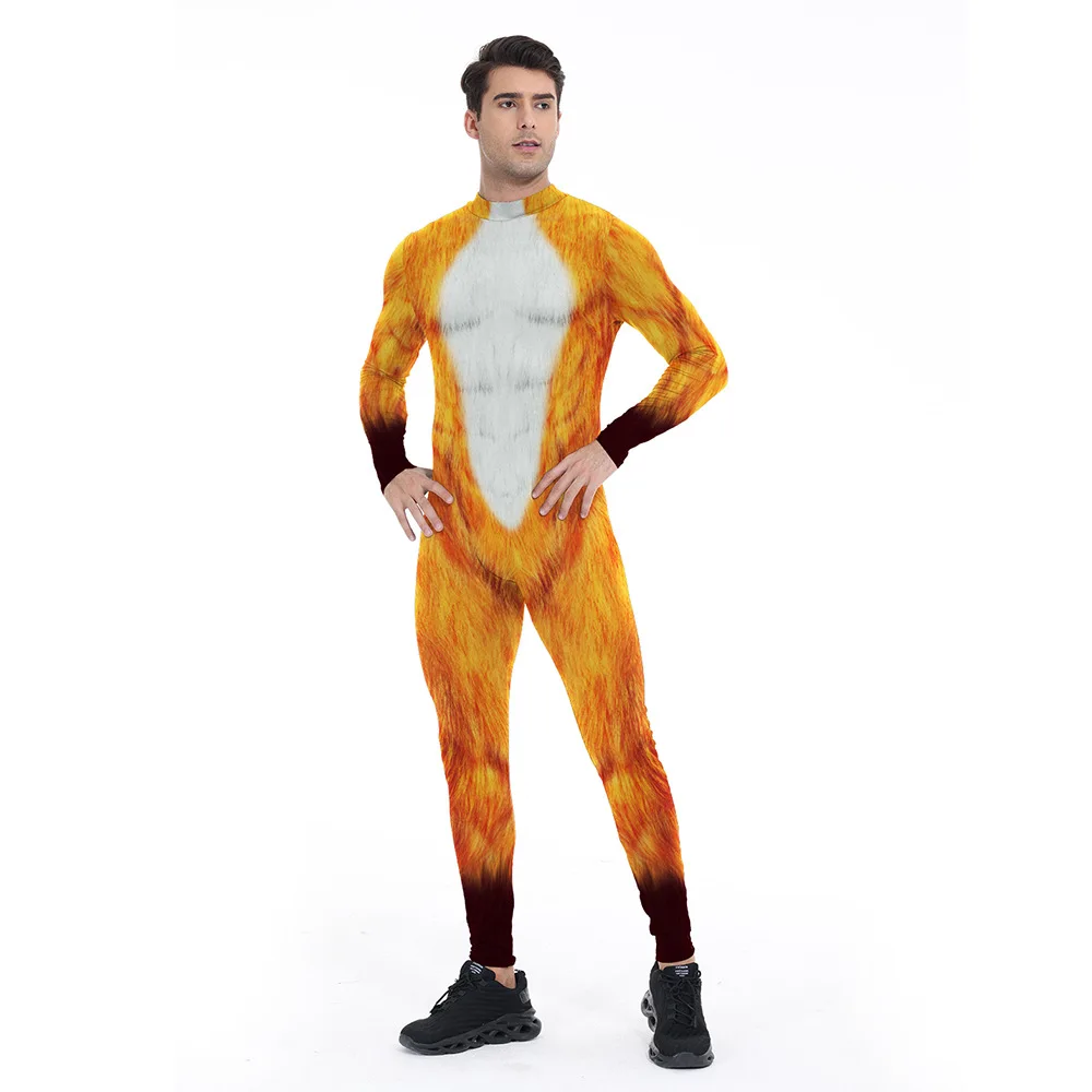 Erwachsene Neue Halloween Kostüm Cosplay Tiere 3D Digitaldruck Lustige Thema Party Rolle Spielen Lange Ärmel Body