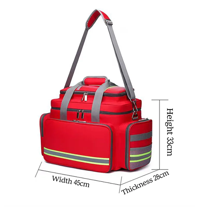 Waterproof Reflective First Aid Bag – Large Capacity Outdoor Emergency Rescue Medical Backpack with Multi-Pocket Design