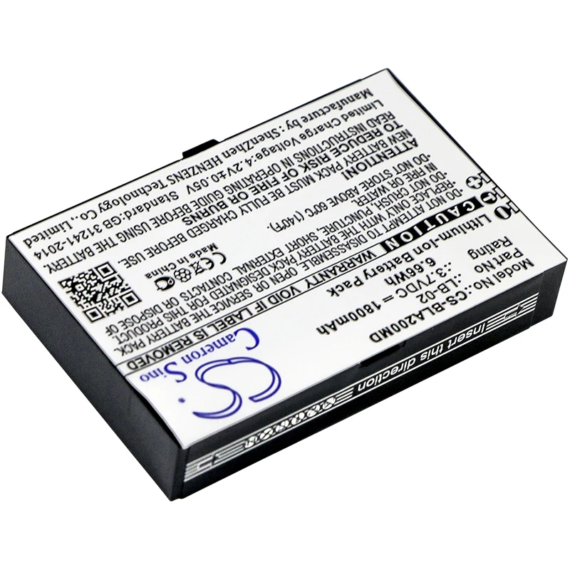 Medical 1800mAh / 6.66Wh Battery For BIOLIGHT：12-100-0001  LB-02 A2  A3  A4  A5  A6  A8  Q5 Bolate：12-100-0001  LB-02 A2  A3  A4