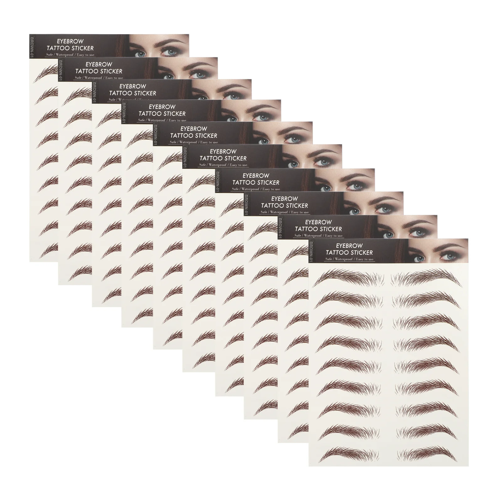 

Waterproof Eyebrow Stickers 6D Hair-Like False Eyebrows Temporary Brow Tattoos Makeup Tool For Sparse Brows Easy Apply