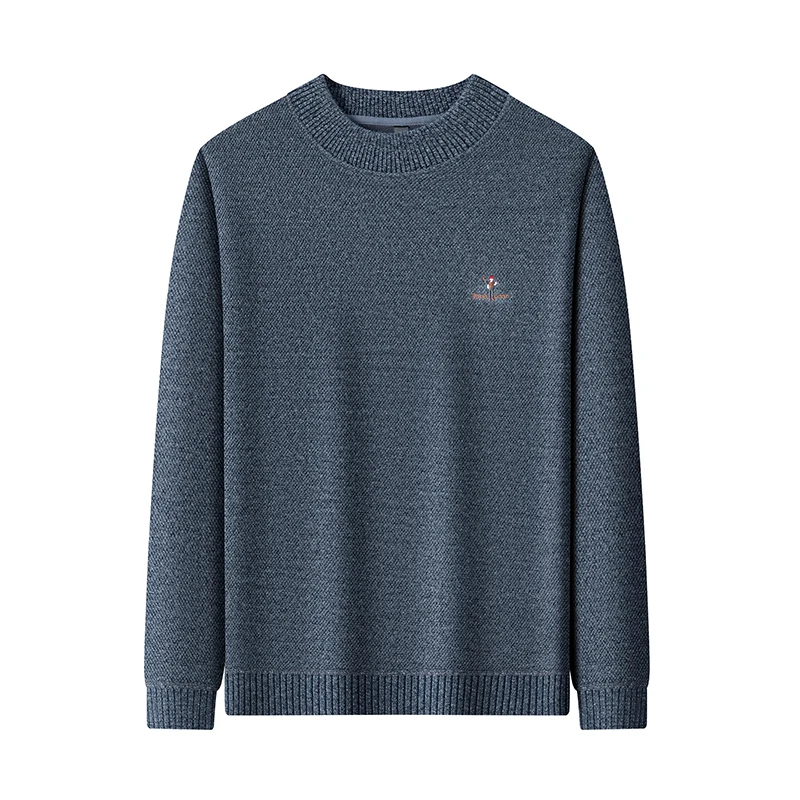 

Luxury Velvet Men's Round Neck Sweater Designer's New Golf Brand Embroidered Casual Korean Winter Thick Warm Knitted Pullover