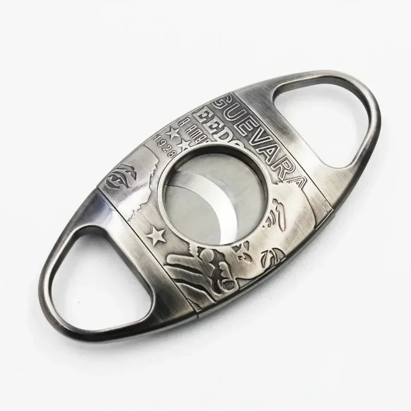 Guevara Cigar Cutter Stainless Steel Guillotine Double Cut High Quality with Attractive Men Gift Box Cigar Scissors