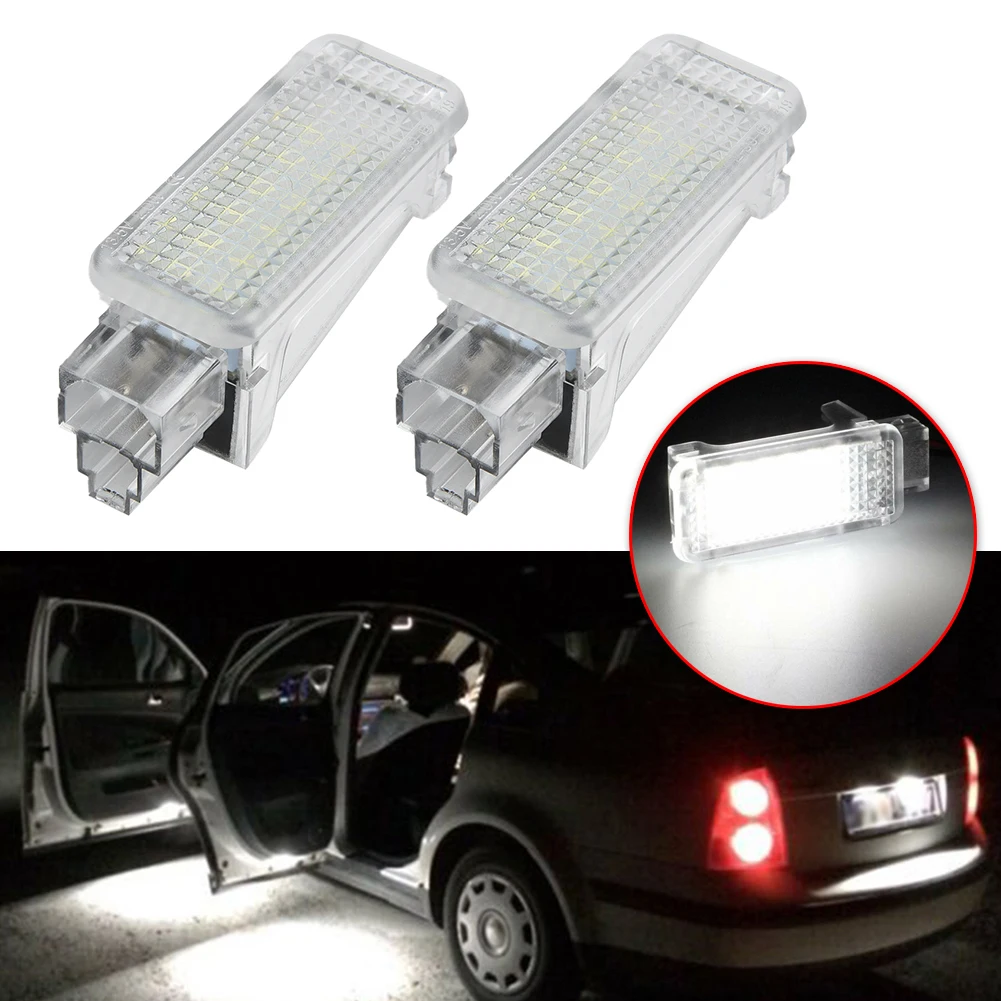 2pcs Car 12V Trunk Boot Lights For Skoda Octavia Fabia Superb Roomster 6000K Super-Bright Luggage Compartment Lights