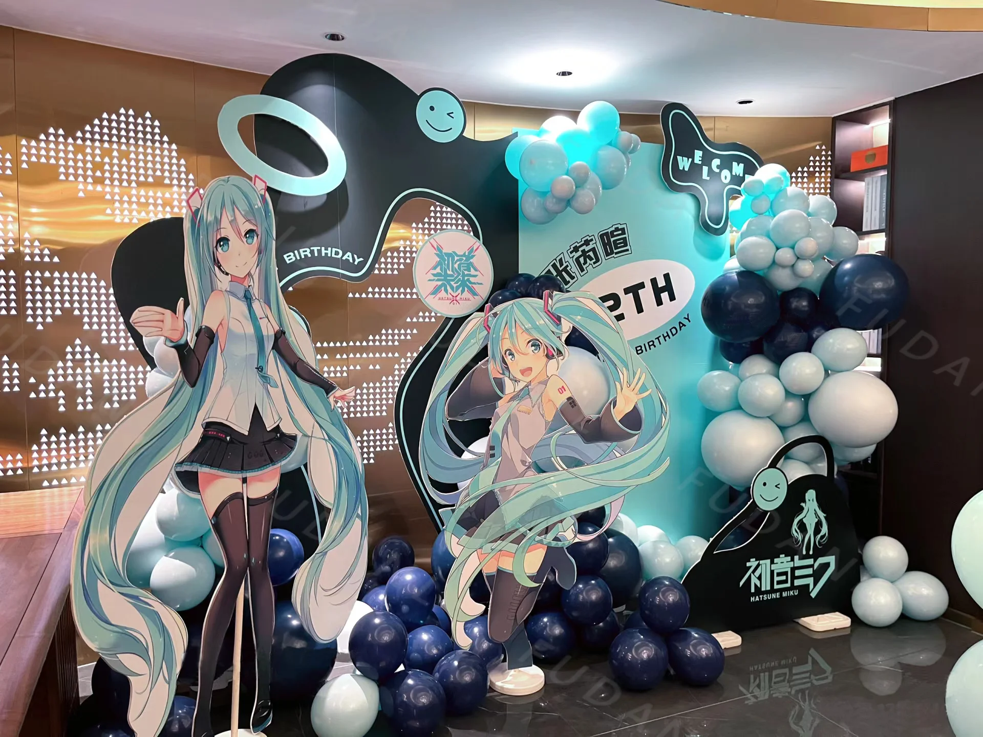 115 stuks Hatsune Miku Thema Electro Muziek Zanger Secundaire Godin Bruiloft Verjaardag Douche Cadeau Kleurrijke Feestdecoratie Ballon