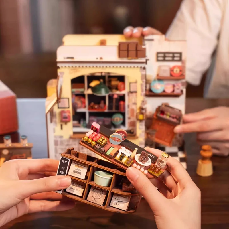 ROBOTIME 3D Wooden Dollhouse Kit Is A Unique Gift for Home Decoration DIY Decoration and Challenging Micro-house Craftsmanship