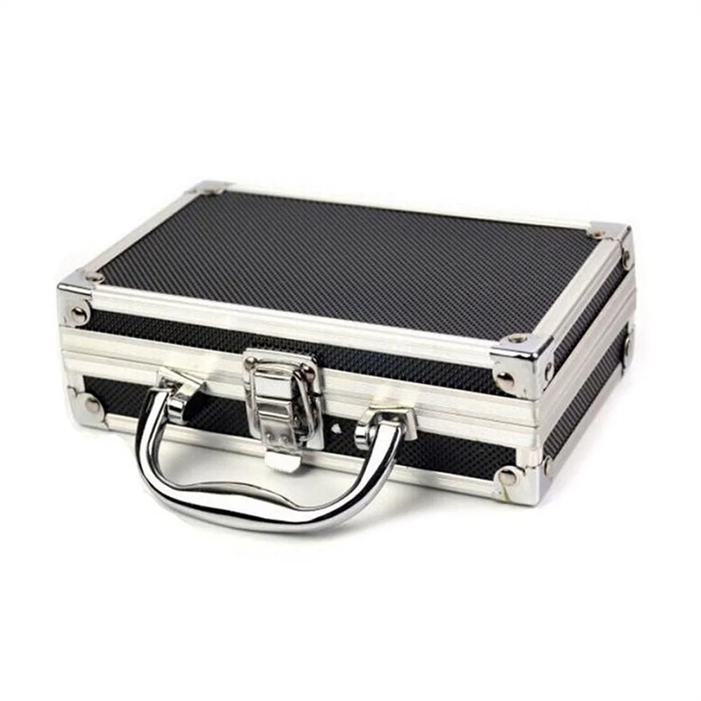 Portable Aluminum Alloy Tool Box Shockproof Toolbox Suitcase Impact Resistant Safety Instrument Case Storage Box Sponge Lining