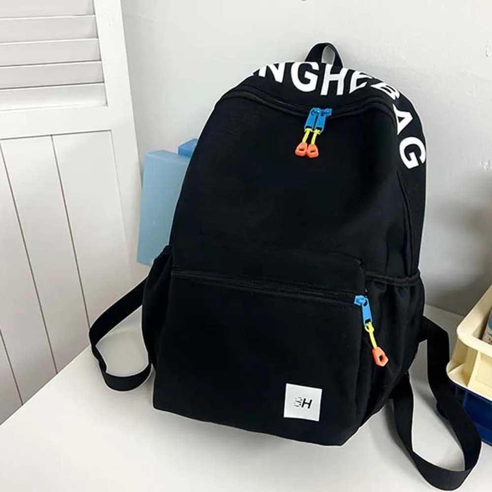

Lightweight Daypack Oxford Cloth Backpack Casual Contrast Color Students School Bag Durable Nylon Large Capacity Backpack Daily