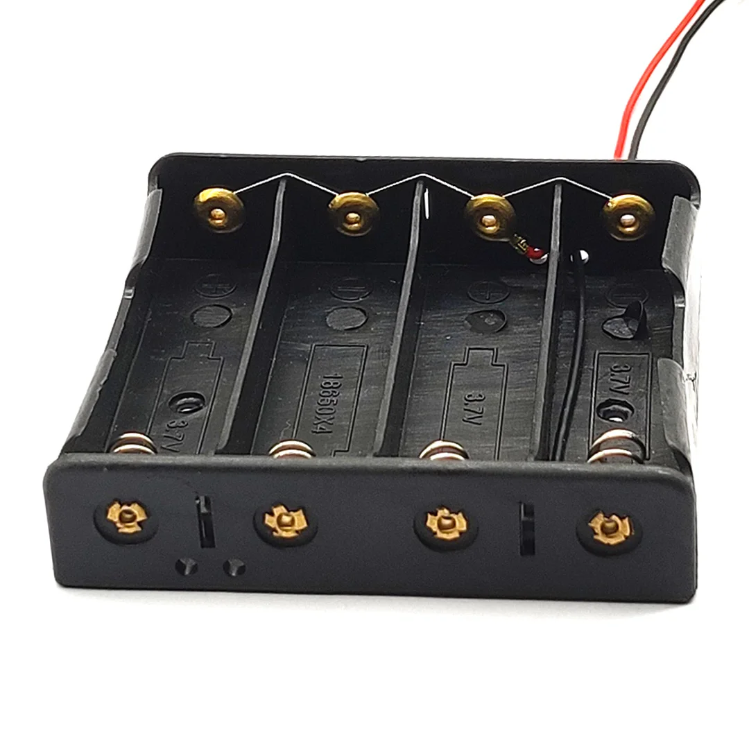 5Pcs 18650 Parallel Battery Box 18650 Battery Cases 4*18650 Battery Holder 18650 Storage Box Case 3.7V