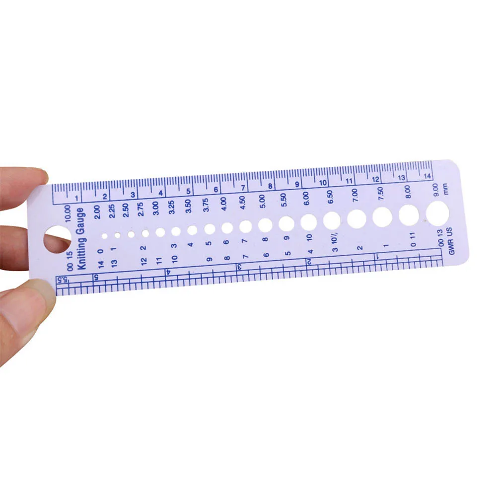 1 Pcs Plastic Ruler Needle Knitting Template Gadget Practical Aid Sewing DIY Measure Tool Accessories Sweater Knitting