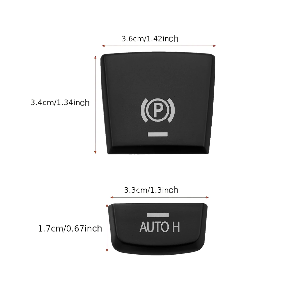 For BMW 5 6 7 X3 X4 X5 X6 Series F10 F12 F01 F15 F16 F25 F26 Car Handbrake Parking Brake P AUTO H Button Switch Cover Sticker view 3