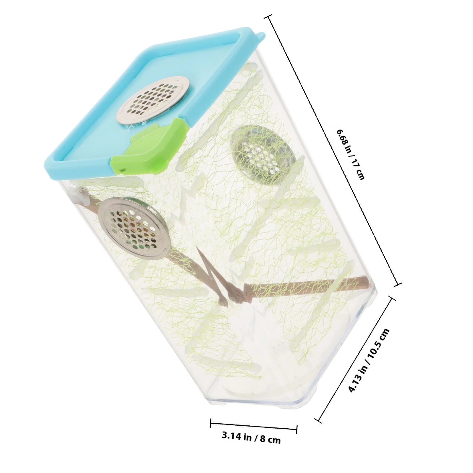 1Set Mantis Zucht Box Transparent Lebensraum Für Stick Insekten Starter Kit Reptil Terrarium Spinne Gehäuse Fütterung Container