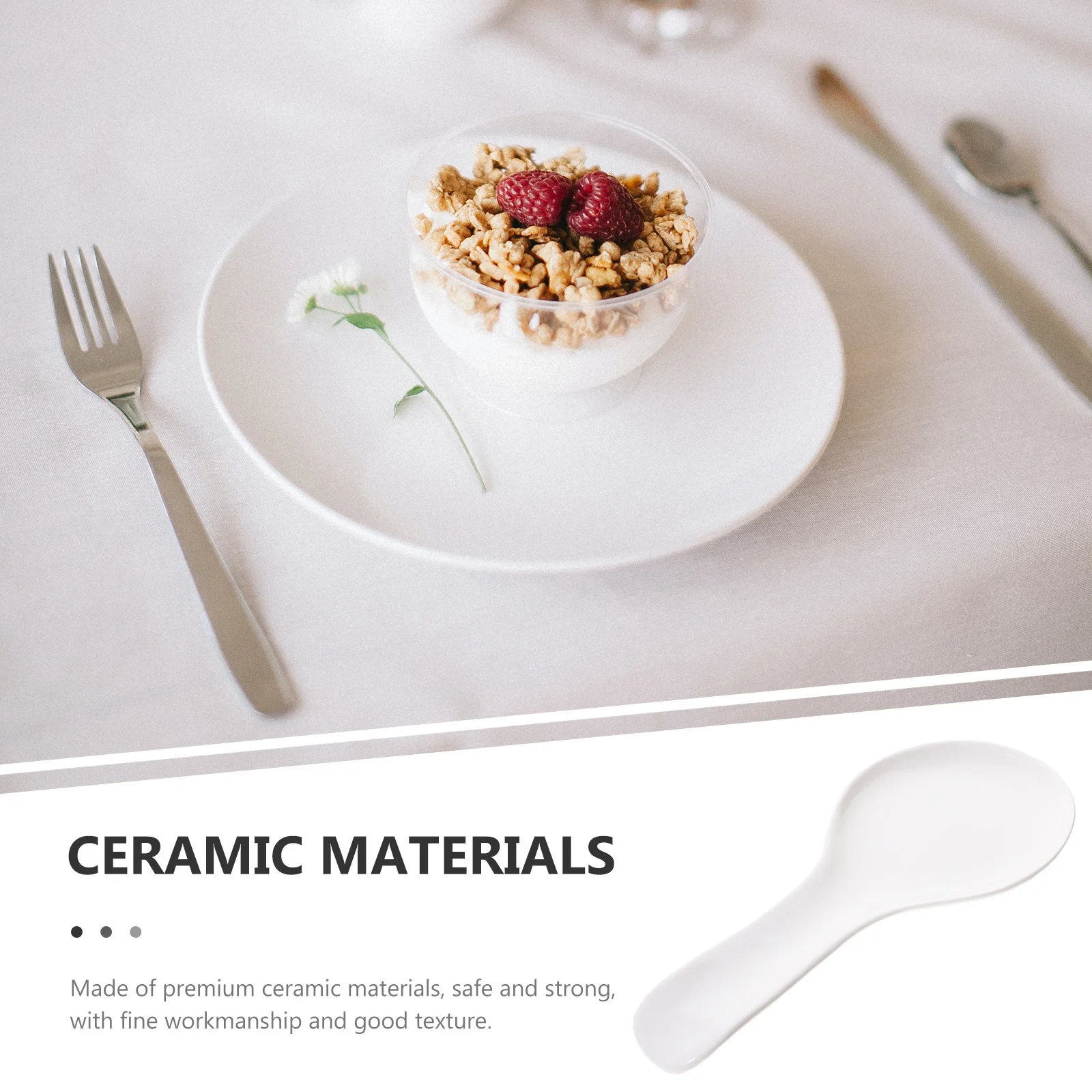 

Household Spoon Rest Ceramic Practical Scoop Holder for Kitchen Dinner Table Use Spoon Rest Delicate Scoop Holder