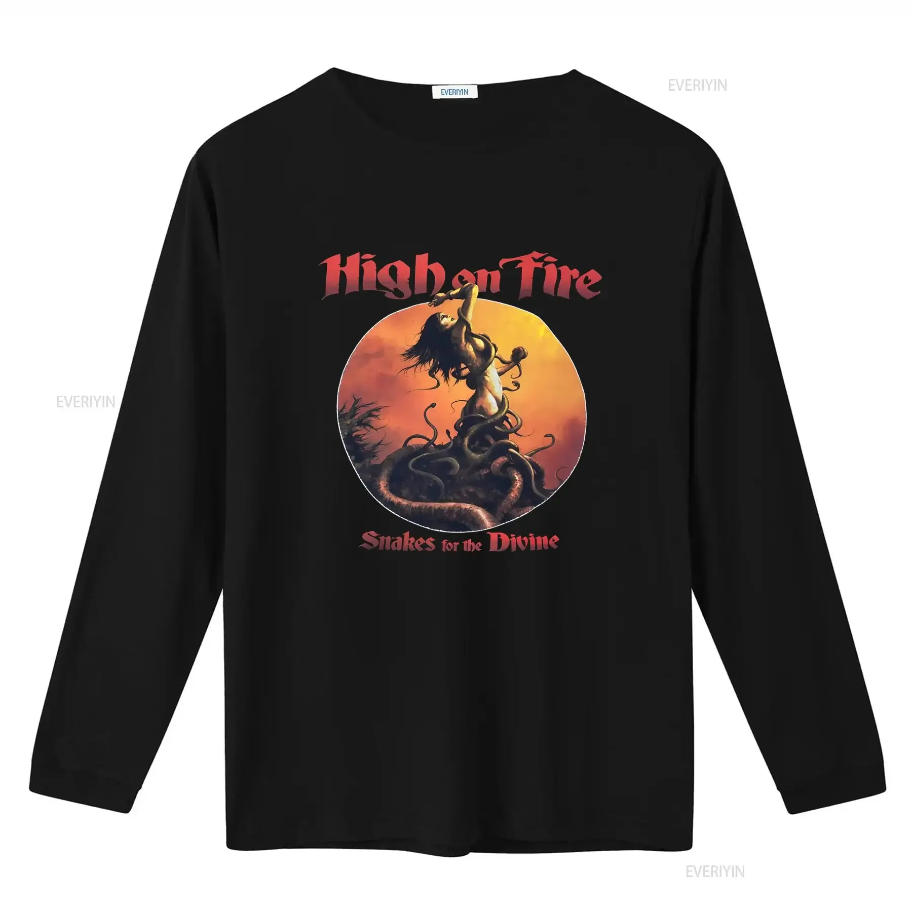 High On Fire Snakes For The Divine Band Fan T Shirt Sizes S 5XL vintage Washed fashion Stylish streetwear Stretched Slightly