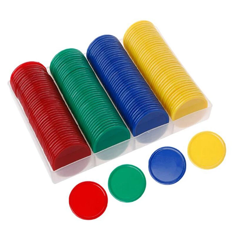 160Pcs/Set Plastic Poker Chips 38mm Learning Counters Disks Chip Counting Discs Markers For Mahjong Poker Game Tokens Supplies, image 3