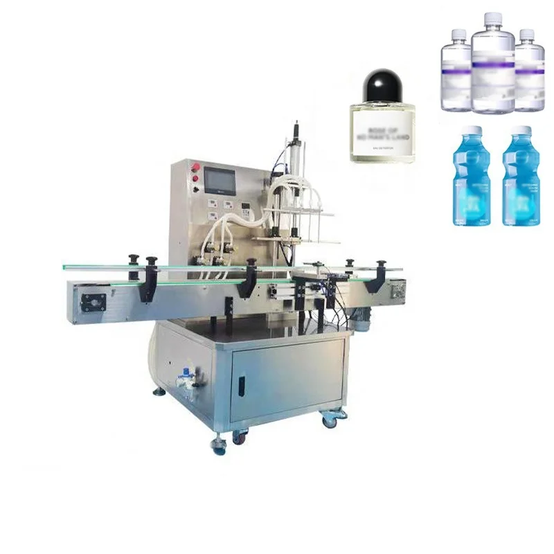 Four Nozzles Stainless Steel Magnetic Pump Large Volume Liquid Filling Machine Perfume Essential Oil Liquid Filling Machine