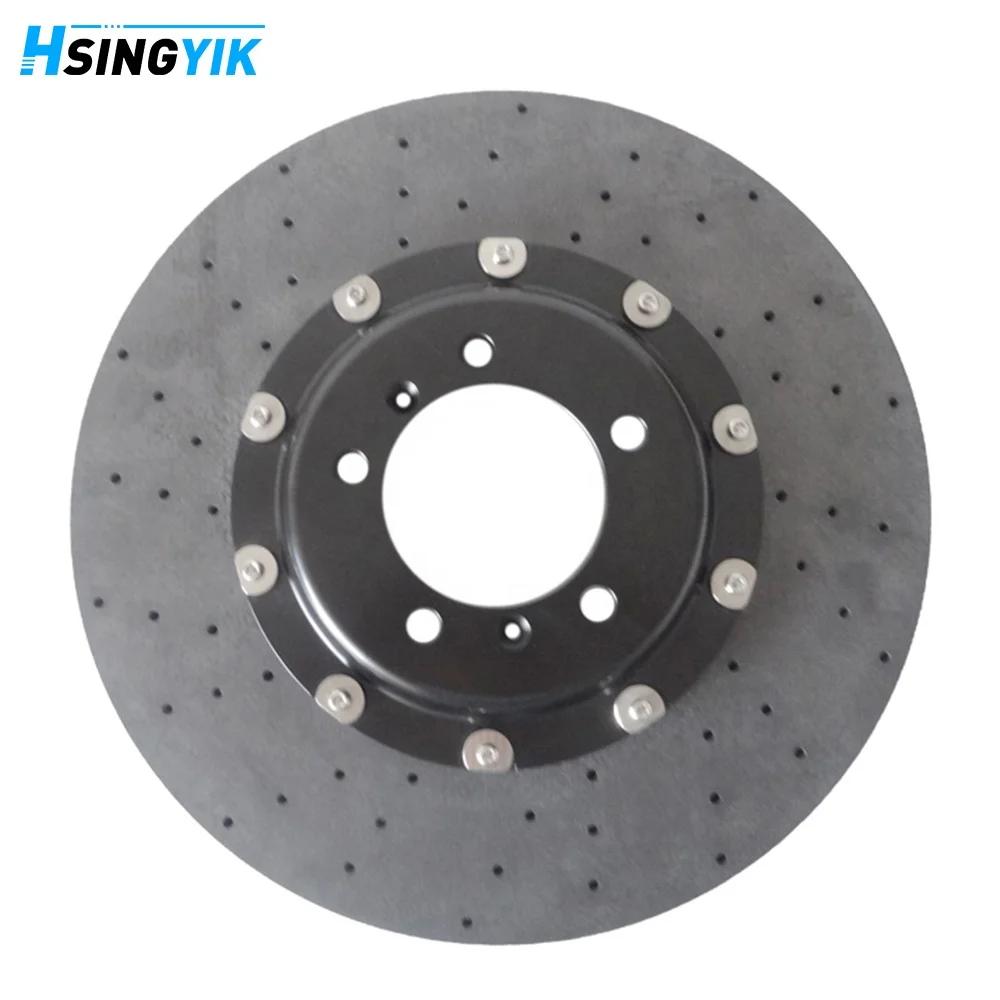 HSINGYIK Racing Sport Car Front Carbon Fiber Ceramic Brake Disc Rotor for Porsche Panamera 4 Turbo S OE 97035140732 410MM