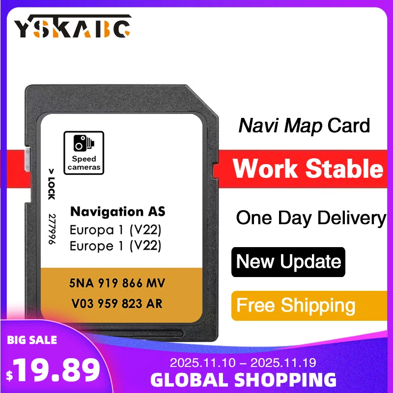 

5NA919866MV Speicherkarte SD Card Europa V22 Navigations system 2025 Update Navi New for VW Discover Media System AS
