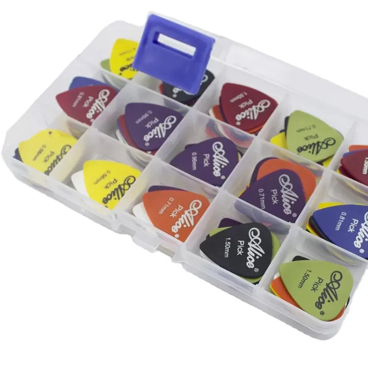 

100pcs/ box Alice Acoustic Electric Bass Plectrum Mediator Colorful guitar pick for sale