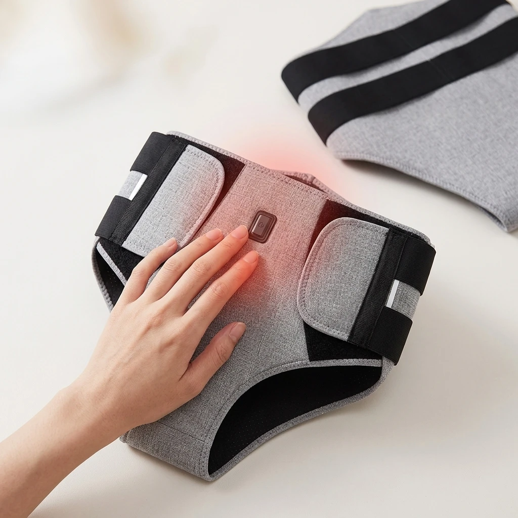 Red Light Heating Waist Belt 24V Electric Warm Compress Belt 55-65C Adjustable Temperature Office Lower Back Abdomen massage