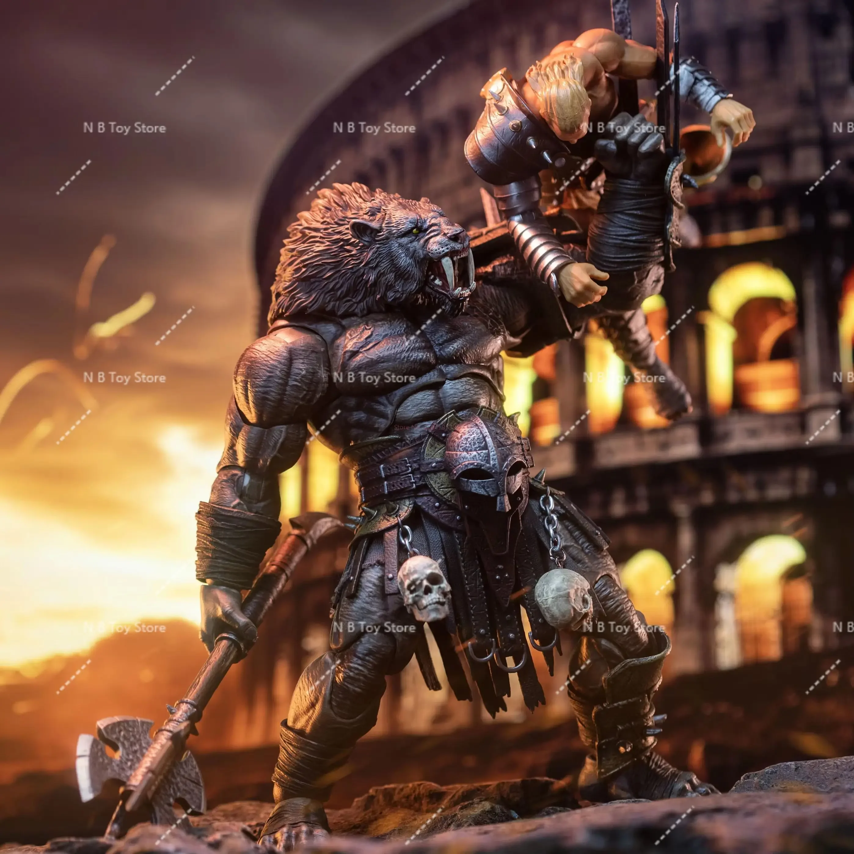 

In Stock Xesray Gladiator Honor Battle Exhibition Limited Black Saber Toothed Tiger Red Rhino Action Figures Cartoon Model Toys