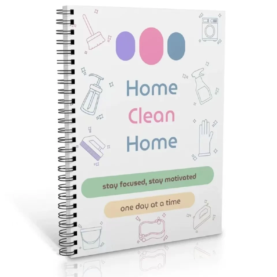 

Home Clean Home Book: Adult Weekly Task Organizer with Chore Chart Daily Cleaning Planner for Household Management