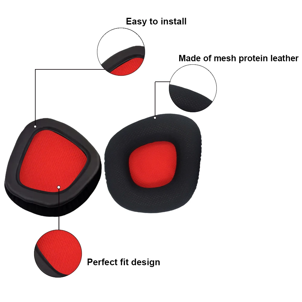 Corsair Void Pro 엘리트 게이밍 헤드폰용 교체형 이어 패드 쿠션, 헤드셋 이어 쿠션, 1 쌍