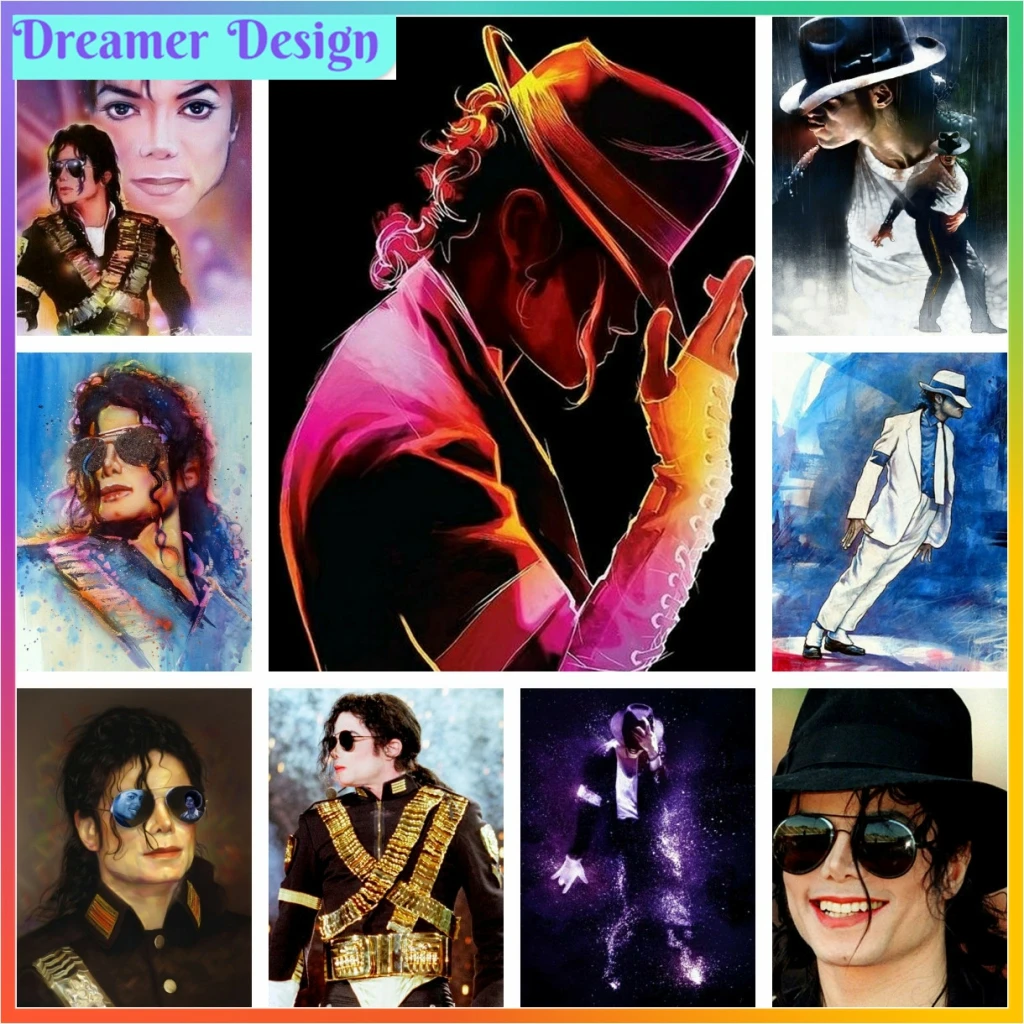 

Michael Jackson Diamond Painting Crafts Cross Stitch Set 5D DIY Art Mosaic Embroidery Hanging Home Decoration Gift Novelty Set