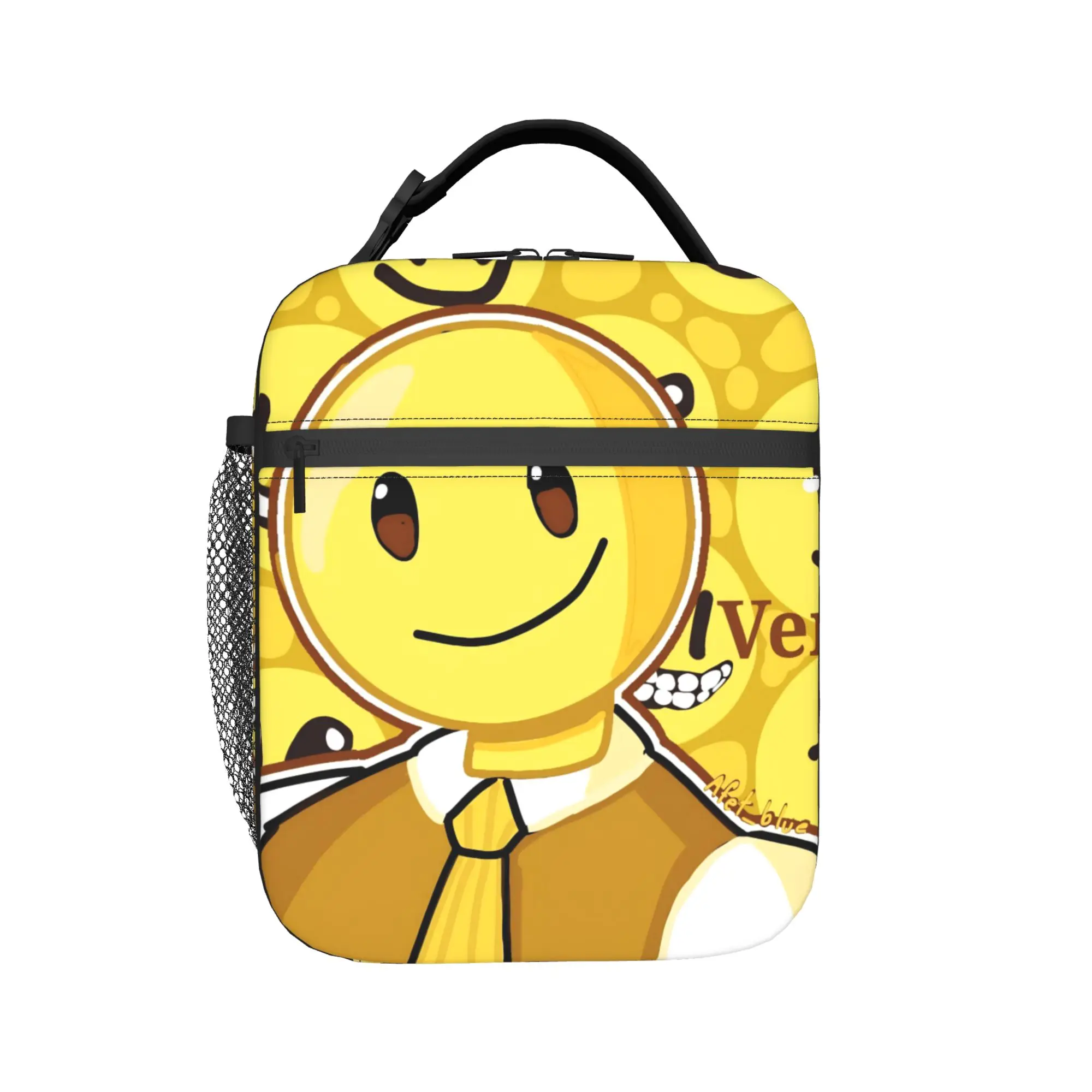 Verity Yellow Ball Insulated Lunch Bag High Capacity Gamer Reusable Cooler Bag Tote Lunch Box Beach  Outdoor Food Handbags