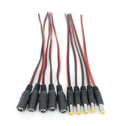 5.5x2.1 mm DC Male Female Plug 12V Power Pigtail extend Cable Jack for CCTV Camera Connector Tail Extension 12v 24V DC Wire