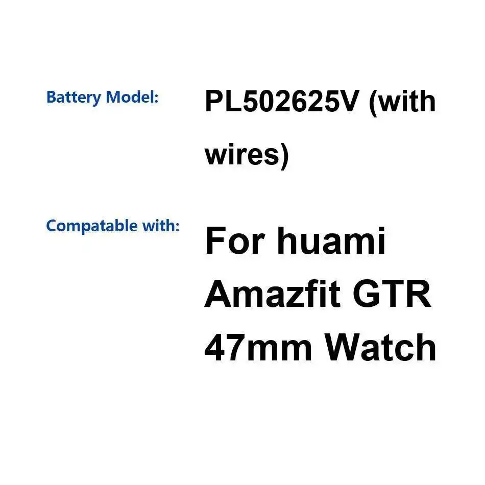 

Аккумулятор PL402120V (НО для Huami Amazfit Ares Trex Gtr 47MM A1808 Watch Smart Sport Lite