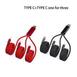 3 In 1 Usb C Naar Usb C Multi 3 In 1 Type C Naar 3 Type C Poort Lader Snoer, 5V 2a Snel Opladen Kabel Voor 3 Mobiele Telefoons