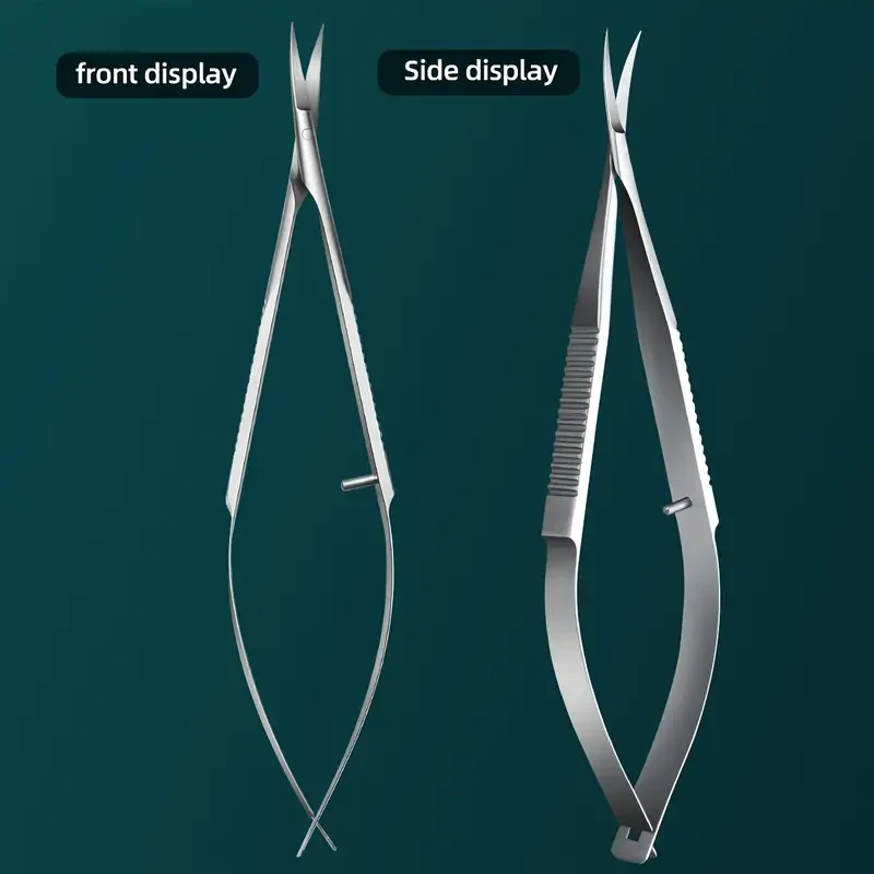 1 szt. Profesjonalny przyrząd do usuwania martwego naskórka ze stali nierdzewnej, nożyczki do brwi, trwałe, zakrzywione, z krzyżowym ostrzem, narzędzia do pielęgnacji paznokci i upiększania.