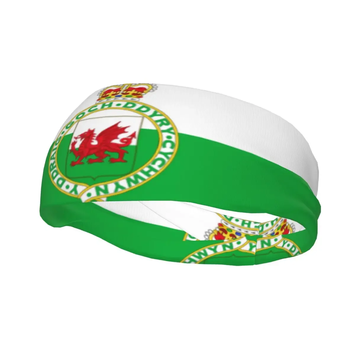 Headband Sports Yoga Fitness Stretch Sweatband Hair Band Elasticity Headband Flag Of Wales