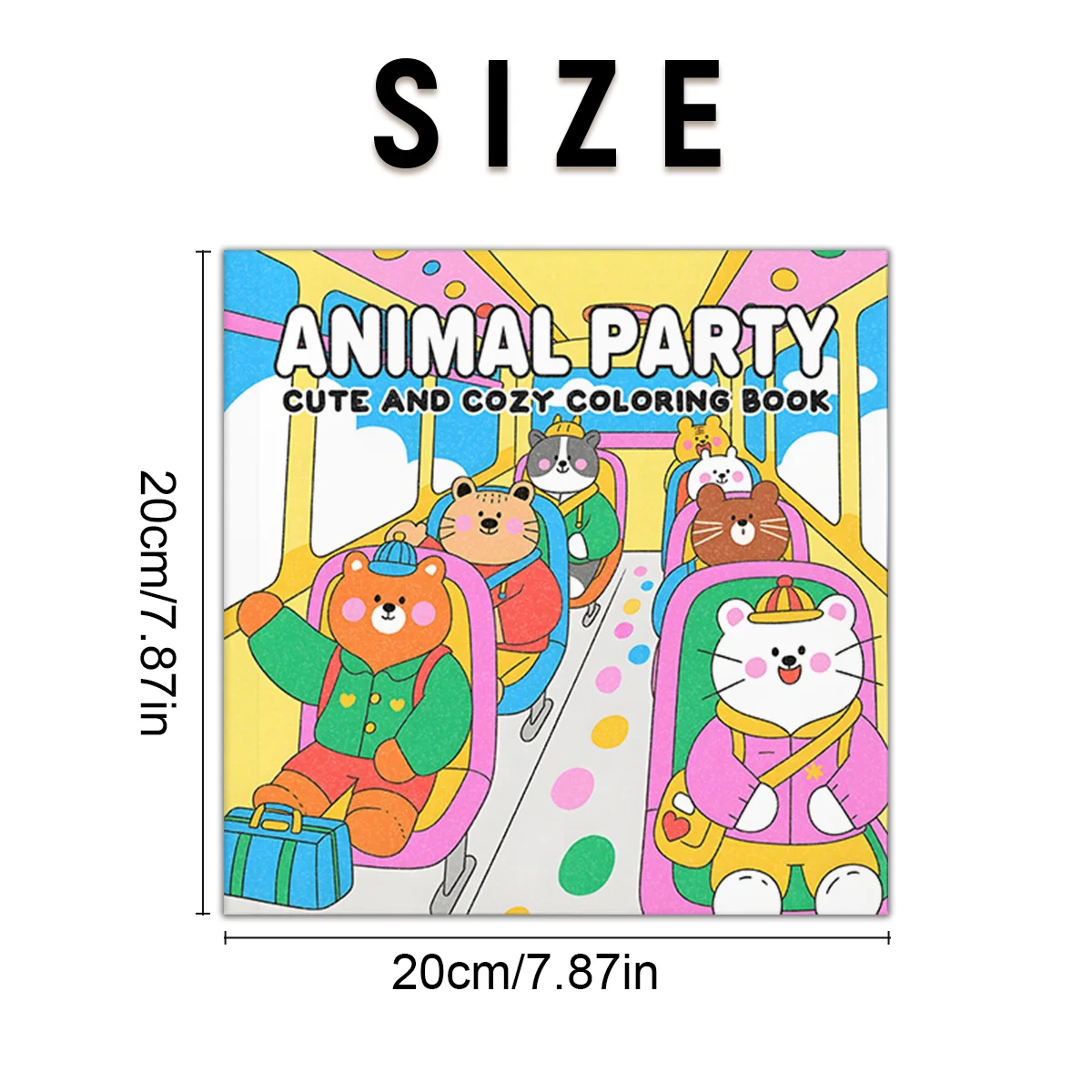 ANIMAL PARTY Bold-easy Patterns Coloring Book for Adults Cute Drawing Book Perfect Gift for Party and Birthday ﻿