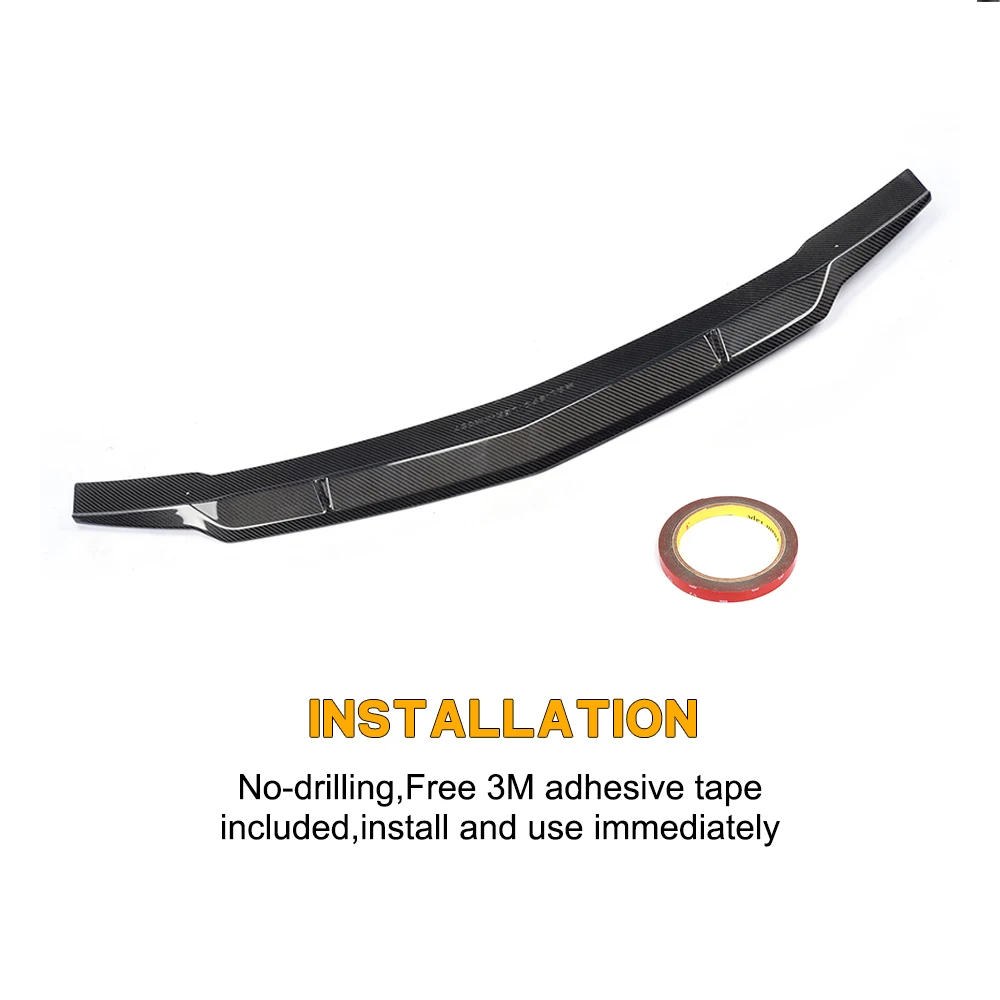 Car Rear Trunk Spoiler Wing For Mercedes Benz W212 E300 E350 E400 E500 E63 AMG Sedan 4 Door 2010-2015 Carbon Fiber Rear Spoiler view 5