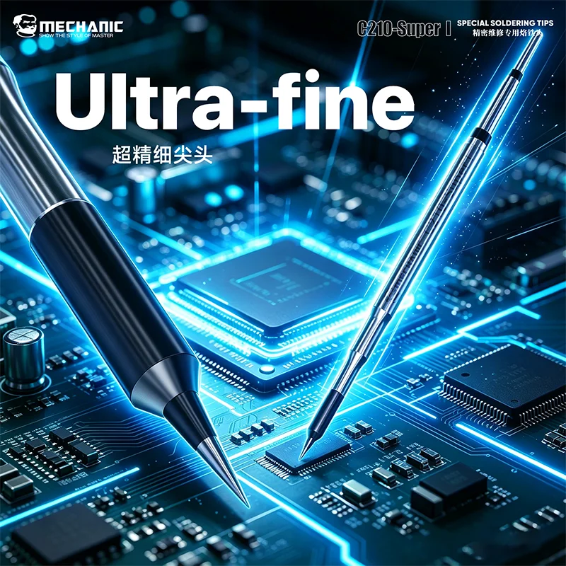 MECHANIC C210-Super I Ultra-fine Soldering Iron Tip C210 Series-Precision Jump Wire Soldering Tips for Phone PCB Repair