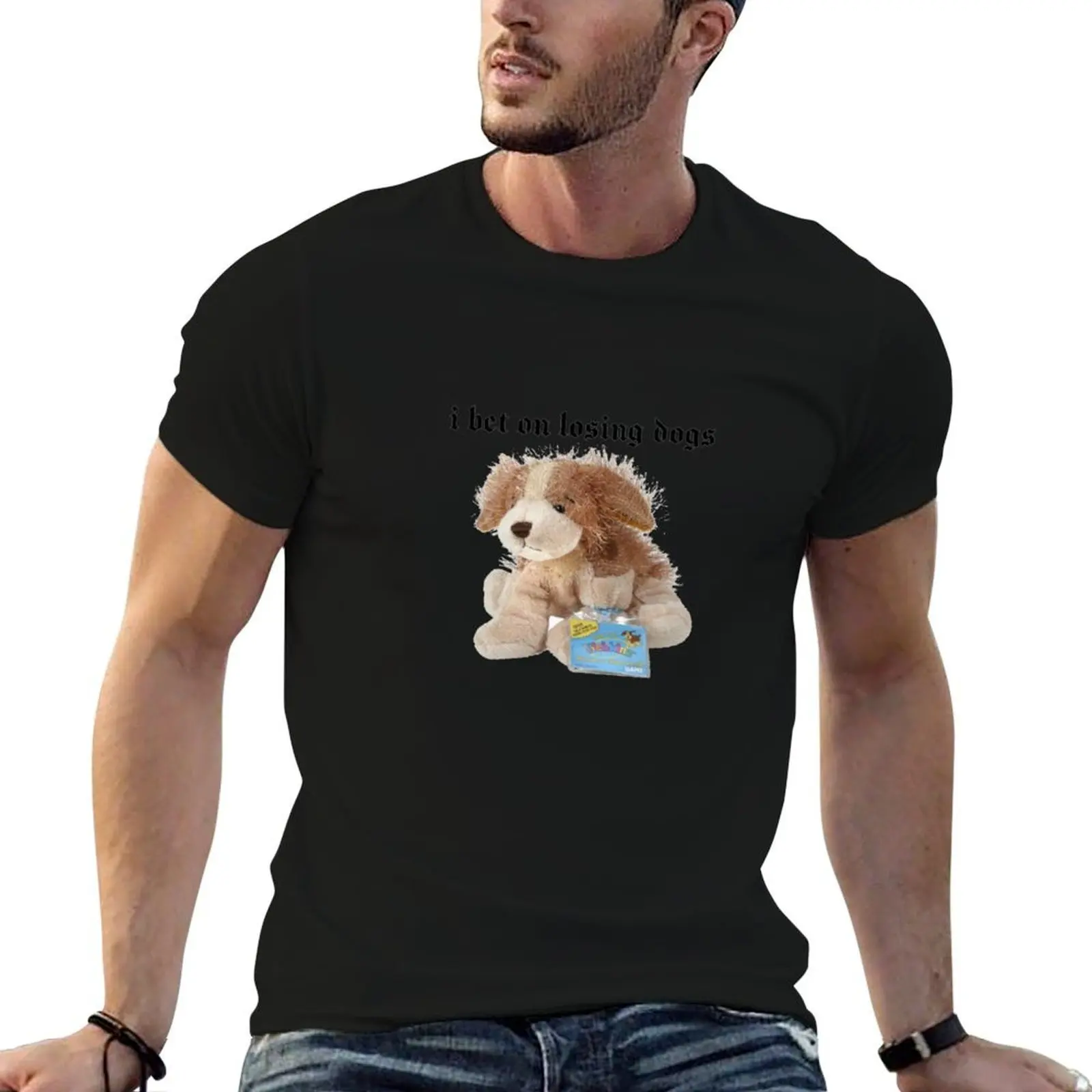 

I Bet on Losing Dogs Webkinz x Mitski (Gothic Font) Sticker T-Shirt t shirts for man cotton cotton tshirt 100% T-Shirt
