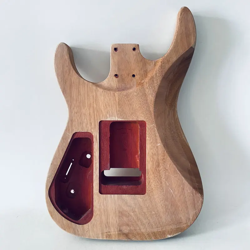 AB663 Custom Order Natural Color Solid Redwood Unfinished Electric Guitar Body 2 Humbucker Pickups Right Hand DIY Guitar Parts