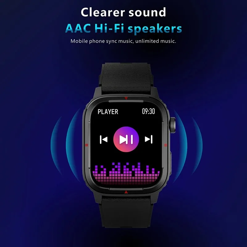 

Wearable Device Smart Watch Minimalist New Bluetooth Call Music Playback Temperature Heart Rate Monitoring Oximeter Sports