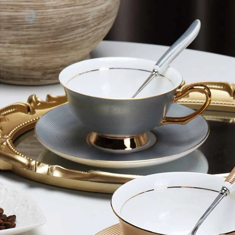 

PYH high-end bone china coffee cups and saucers light luxury afternoon tea set housewarming girlfriends gift