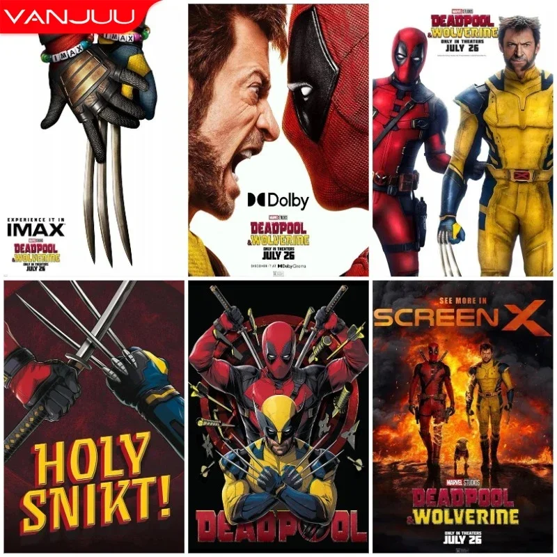 Marvel Deadpool e Wolverine 5D Kit De Pintura De Diamante, Superhero Bordado De Diamante, Mosaico Completo, Pintura Decorativa DIY