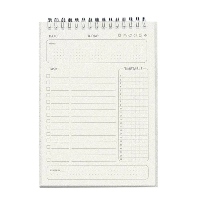 U75B Weekly Planner Academic Planner Twin Coil Binding Planner Weekly Journal Notebook 160 Page Lined for Journaling Plannig