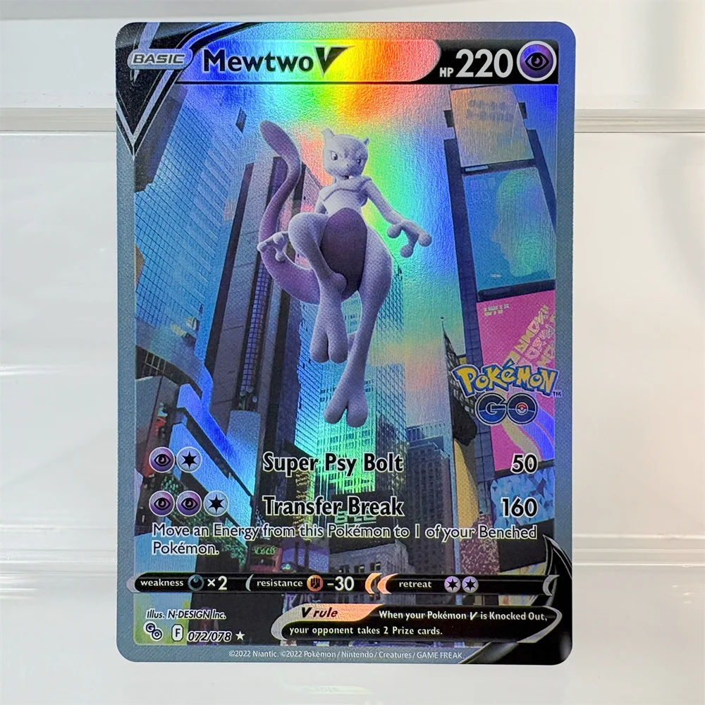 PKM – carte proxy rare holographique Mewtwo Vstar Charizard EX Mallow & Lana Tornadus, Collection de loisirs, bataille, le meilleur cadeau