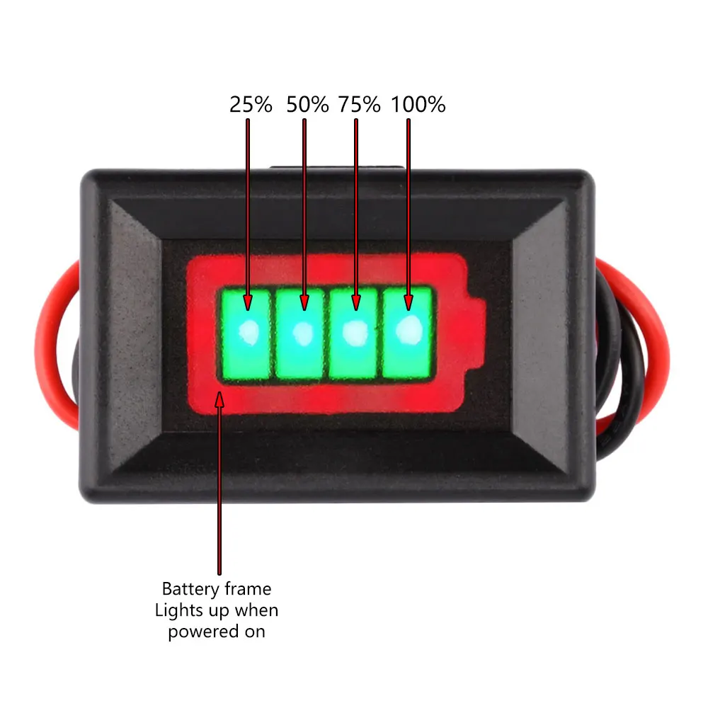 1S 2S 3S 4S Lithium Battery Level Indicator Voltmeter LED Display for Electric Vehicle Battery Power Tester