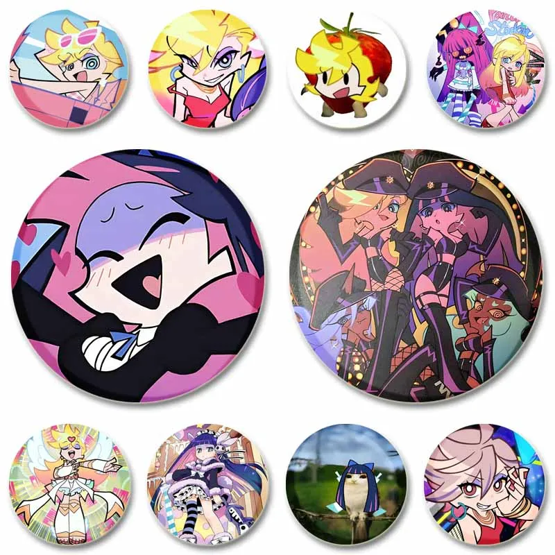 Cute Anime Game Panty Stocking Enamel Pin Cool Cartoon Character Brooches Backpack Clothes Accessories Lapel Badge Jewelry Gifts