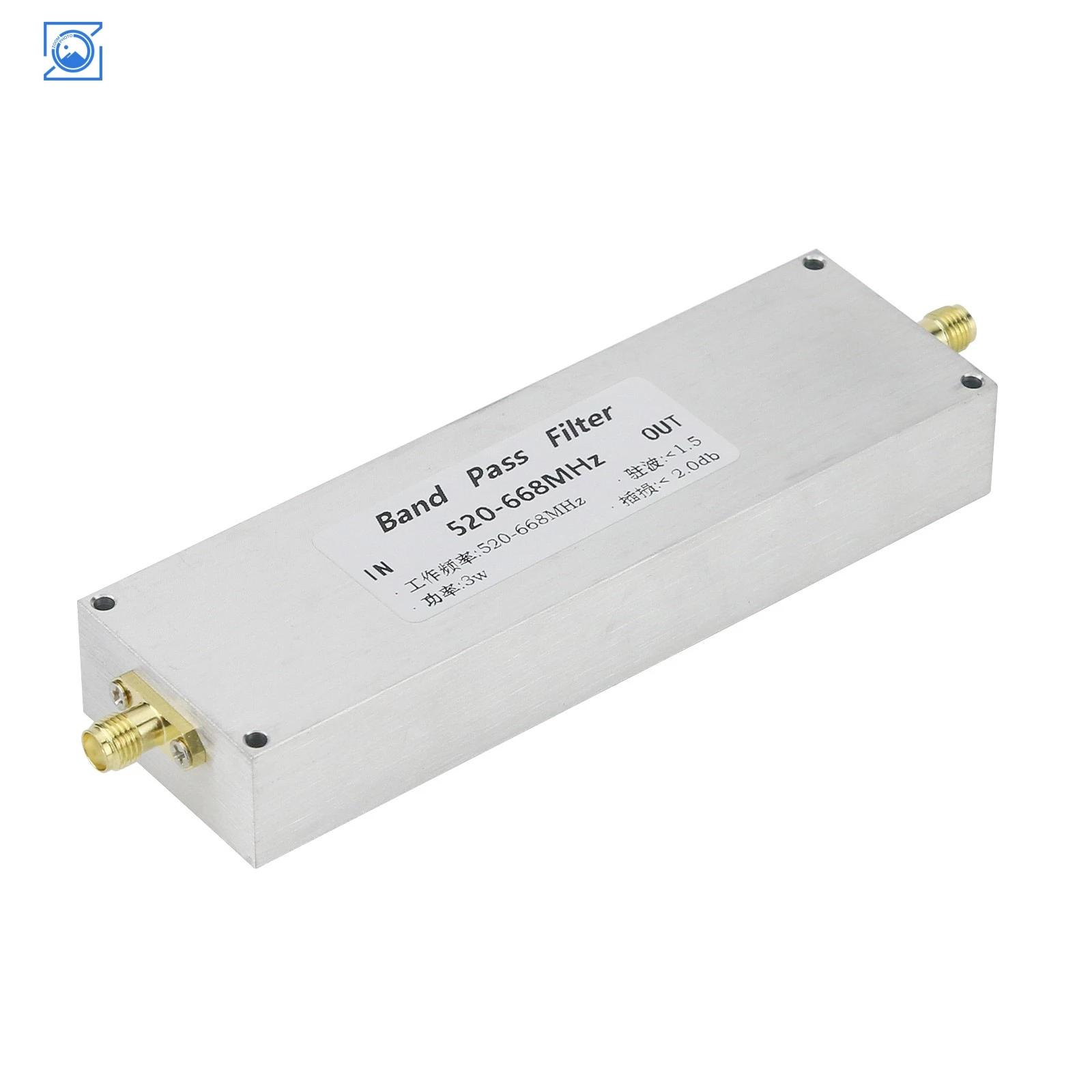 

3W Band Pass Filter 520-668MHz High Quality Radio Accessory with SMA Female Connector for Professional Use